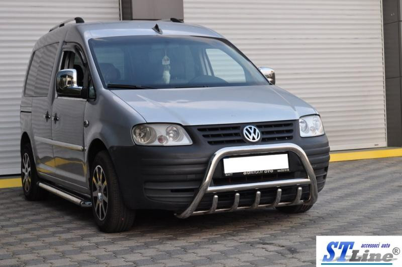 Купить Кенгурятник WT003 (нерж) 60мм, без надписи для Volkswagen Caddy 2004-2010 гг