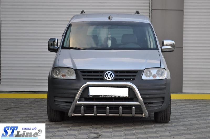 Купить Кенгурятник WT003 (нерж) 60мм, без надписи для Volkswagen Caddy 2004-2010 гг