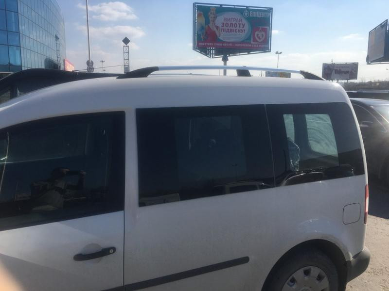 Купити Рейлінги хром Максі база, Пластикова ніжка для Volkswagen Caddy 2010-2015 рр