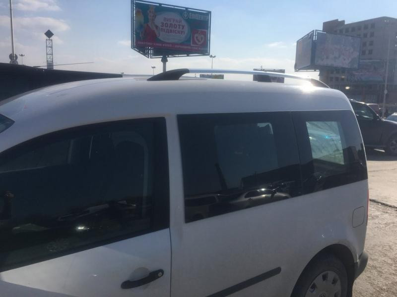 Купити Рейлінги хром Максі база, Пластикова ніжка для Volkswagen Caddy 2010-2015 рр