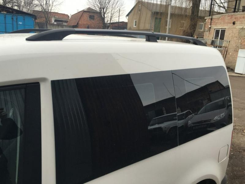 Купити Рейлінги чорні Максі база, Пластикові ніжки для Volkswagen Caddy 2010-2015 рр