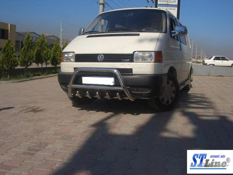 Купить Кенгурятник WT003 (нерж) 60мм, с надписью для Volkswagen T4 Caravelle/Multivan