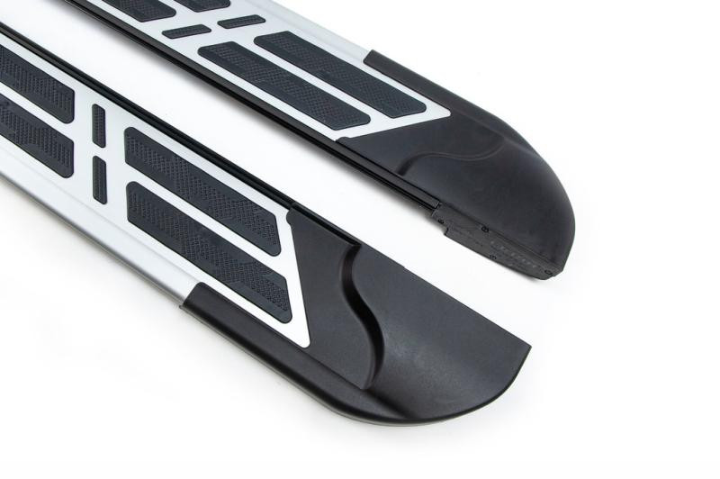 Купить Боковые пороги Sunrise (2 шт., алюминий) Длинная база для Volkswagen T4 Caravelle/Multivan