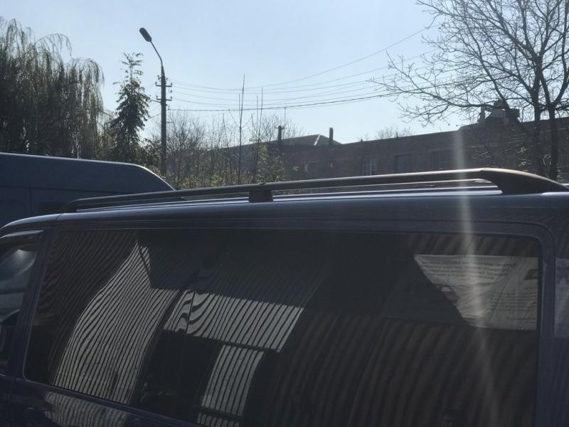 Купити Рейлінги Чорні Довга база, Металеві ніжки для Volkswagen T6