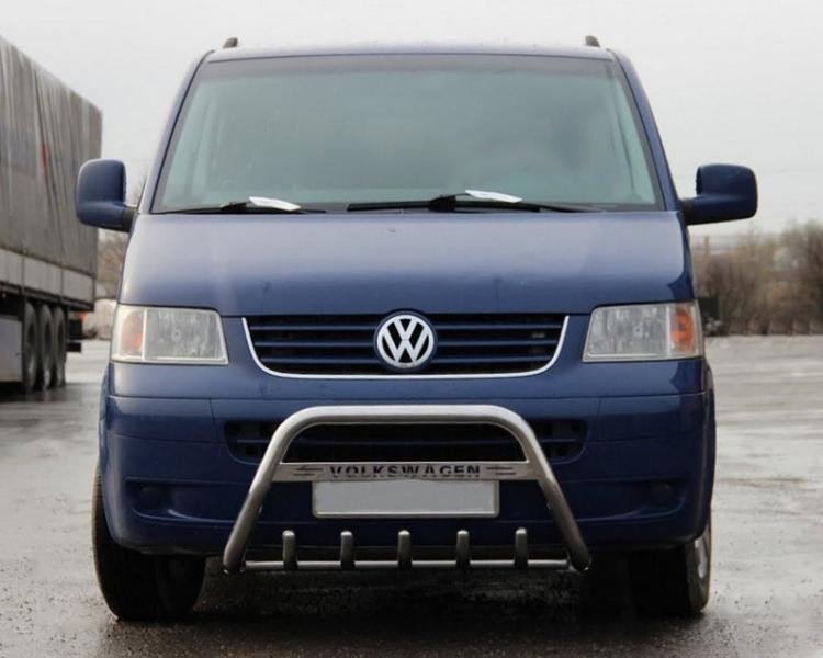 Купить Кенгурятник WT003 (нерж) 60мм, без надписи для Volkswagen T5 Multivan 2003-2010 гг