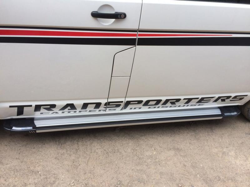 Купити Бокові пороги Rainbow (2 шт., алюміній) Довга база для Volkswagen T6