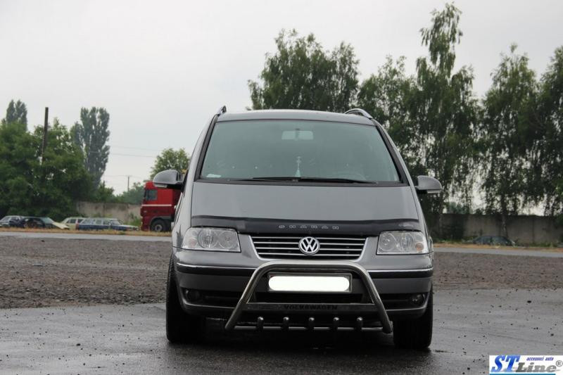Купити Кенгурятник WT003 (нерж) 60 мм, з написом для Volkswagen Sharan 2010- рр