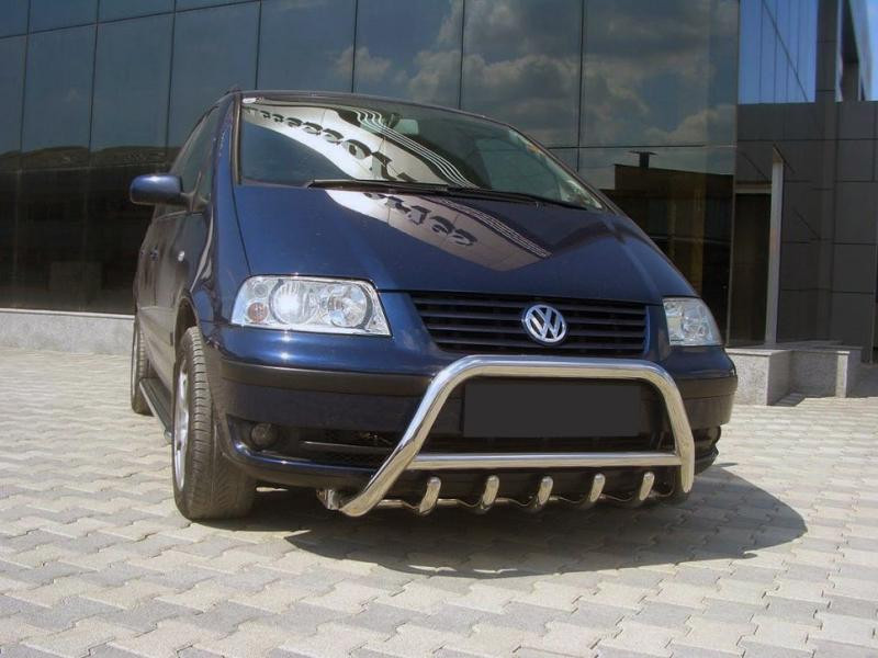 Купити Кенгурятник WT003 (нерж) 60 мм, з написом для Volkswagen Sharan 2010- рр