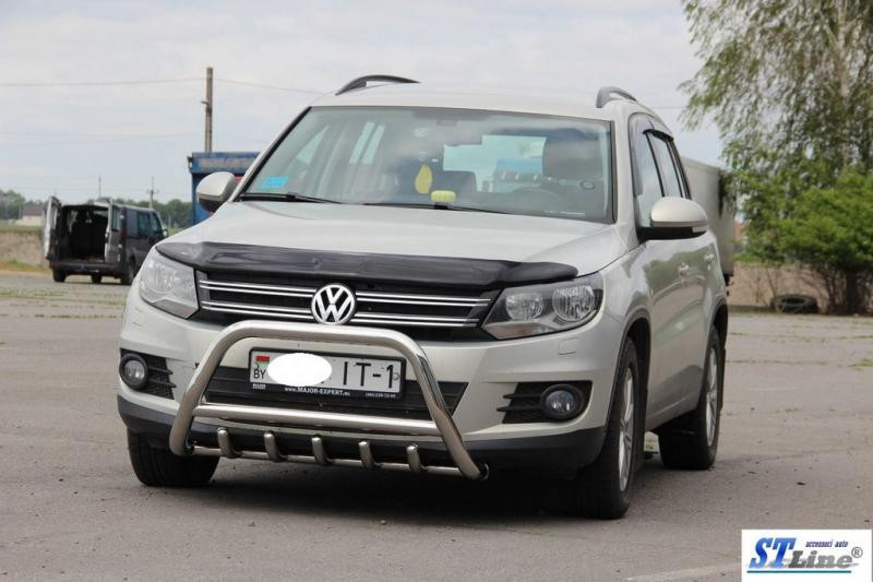 Купити Кенгурятник WT003 (нерж) 60 мм, без напису для Volkswagen Tiguan 2007-2016 рр