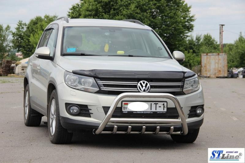 Купити Кенгурятник WT003 (нерж) 60 мм, без напису для Volkswagen Tiguan 2007-2016 рр
