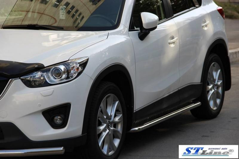 Купити Бокові пороги KB001 (нерж) 60 мм для Mazda CX-3 2015- рр