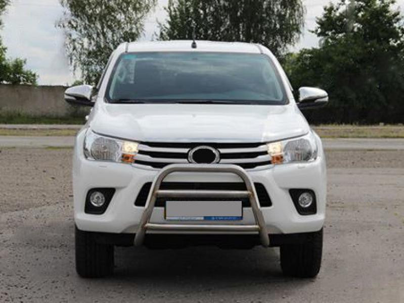 Купити Передній захист WT023 (нерж) для Toyota Hilux 2015- рр