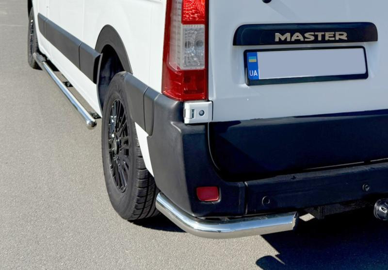 Купить Задние уголки AK003 (2 шт, нерж) для Nissan NV400 2010-2024 гг