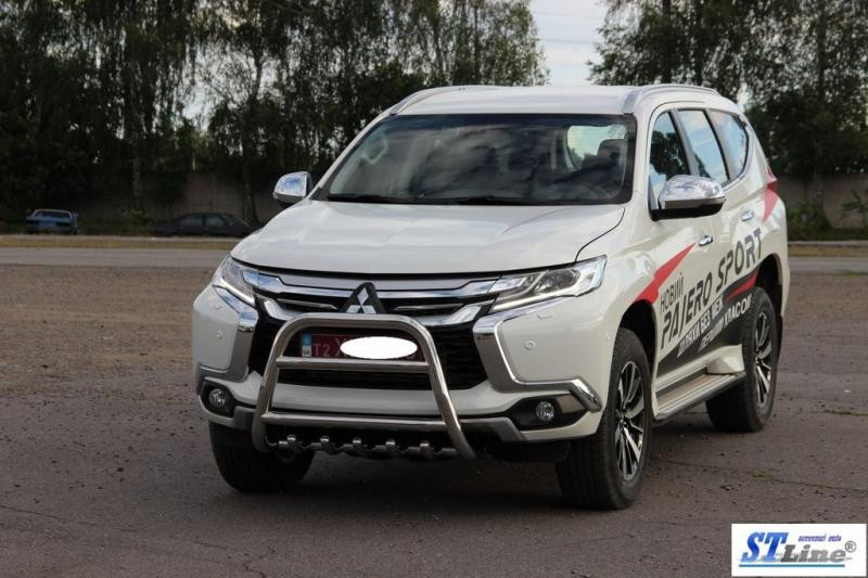 Купить Кенгурятник WT008 (нерж) для Mitsubishi Pajero Sport 2015- гг