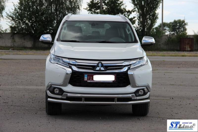 Купить Передняя защита ST016 (нерж) для Mitsubishi Pajero Sport 2015- гг