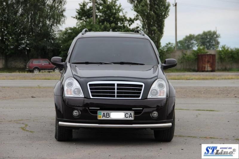 Купить Передняя защита ST008 (нерж) для SsangYong Rexton I 2001-2017 гг