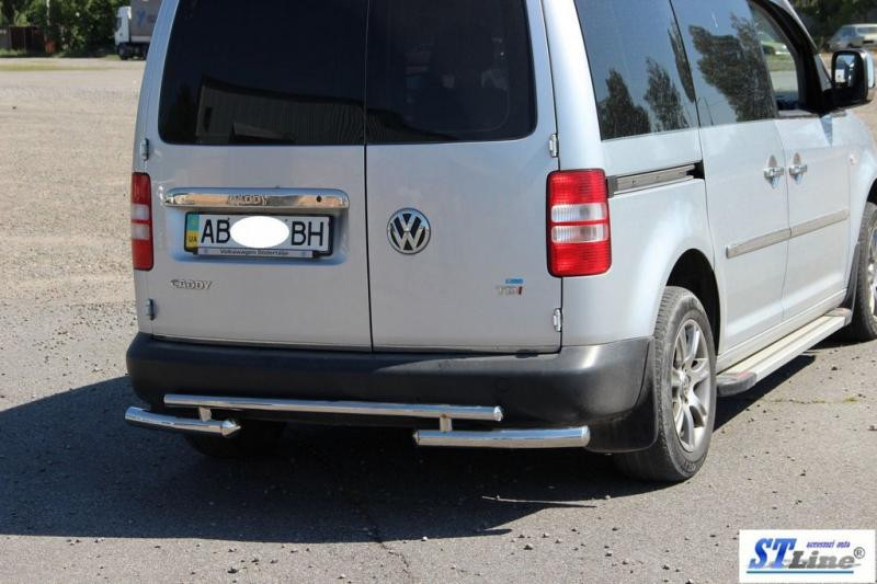 Купить Задняя дуга AK003-2 (2 шт, нерж) для Volkswagen Caddy 2010-2015 гг