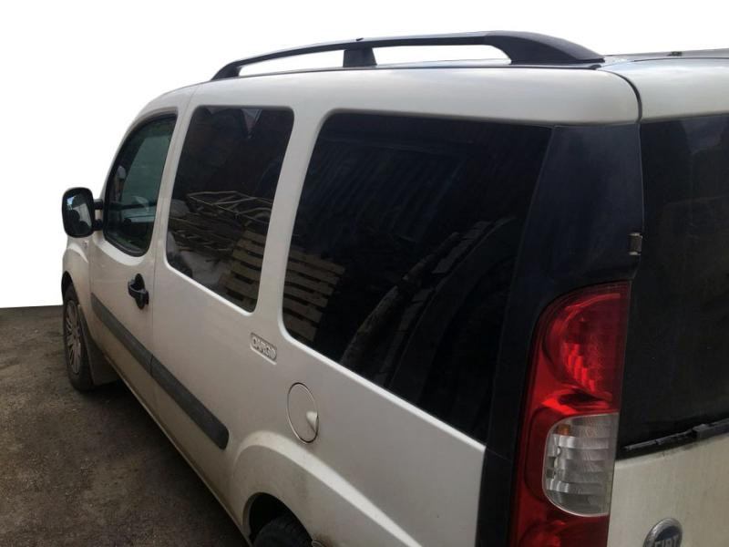 Купити Рейлінги Чорні Максі база, пластикові ніжки для Fiat Doblo I 2005-2010 рр