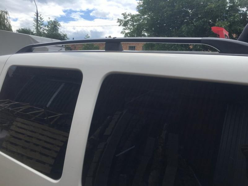 Купити Рейлінги Чорні Максі база, металеві ніжки для Fiat Doblo I 2005-2010 рр