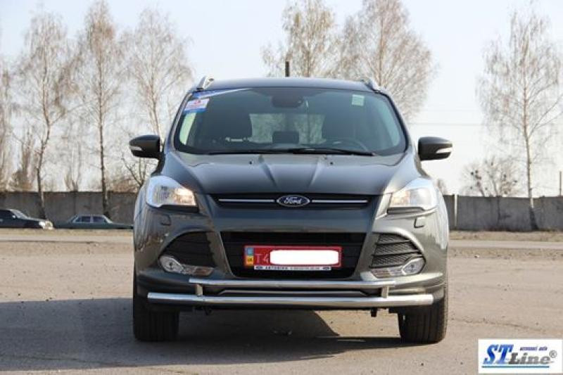 Купить Передняя защита ST014 (нерж.) 60/42 мм для Ford Kuga/Escape 2013-2019 гг