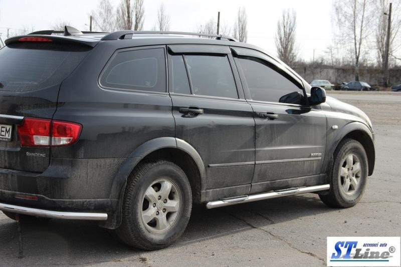 Купить Боковые трубы BB002 (2 шт, нерж.) для SsangYong Kyron 2005-2014 гг