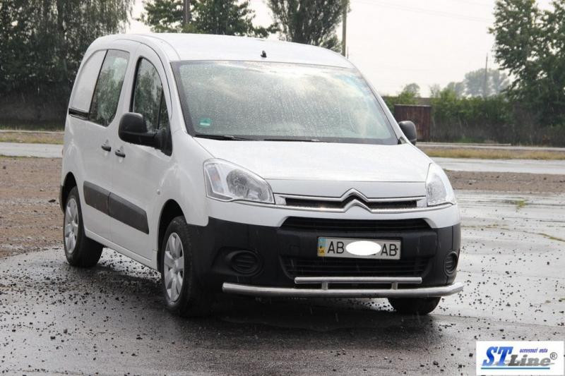 Купить Передняя защита ST016 (нерж.) 60/42 мм для Peugeot Partner Tepee 2008-2018 гг
