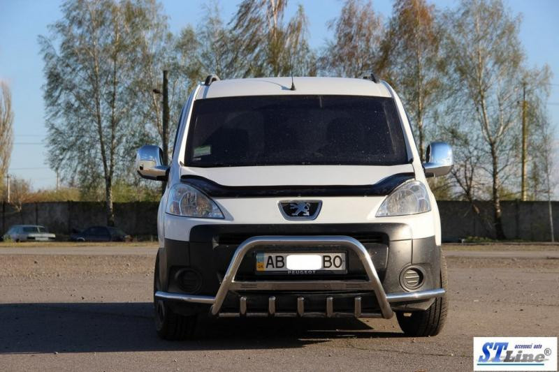 Купить Кенгурятник WT003-Plus (нерж.) 51 мм для Peugeot Partner Tepee 2008-2018 гг
