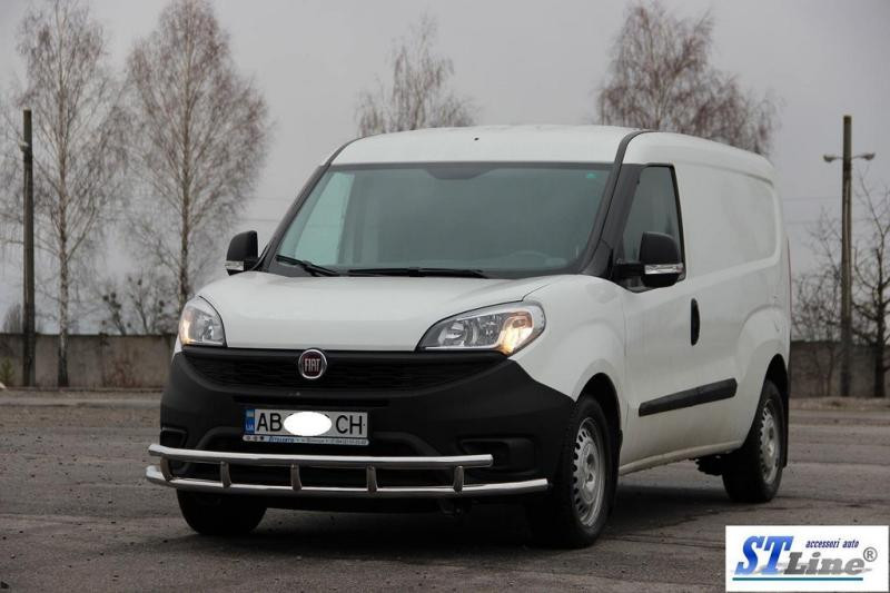 Купить Передняя защита ST016-3 (нерж.) 51/51 мм для Fiat Doblo II 2010-2022 гг