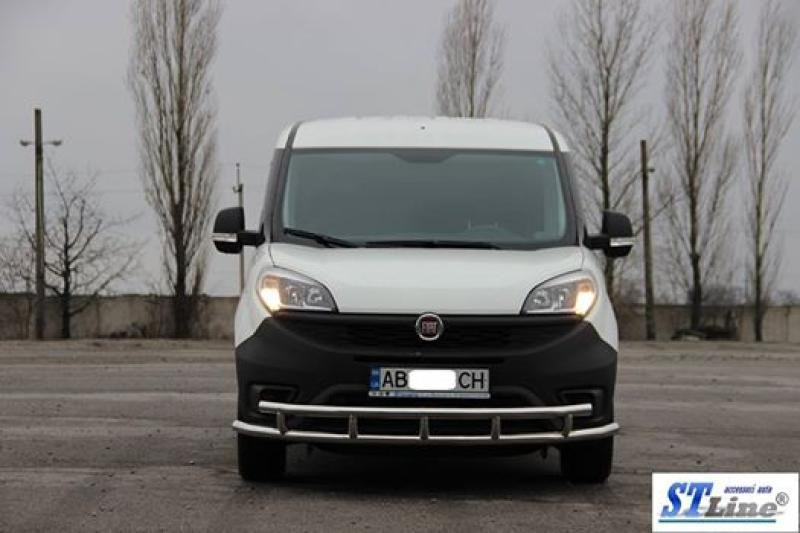 Купить Передняя защита ST016-3 (нерж.) 51/51 мм для Fiat Doblo II 2010-2022 гг