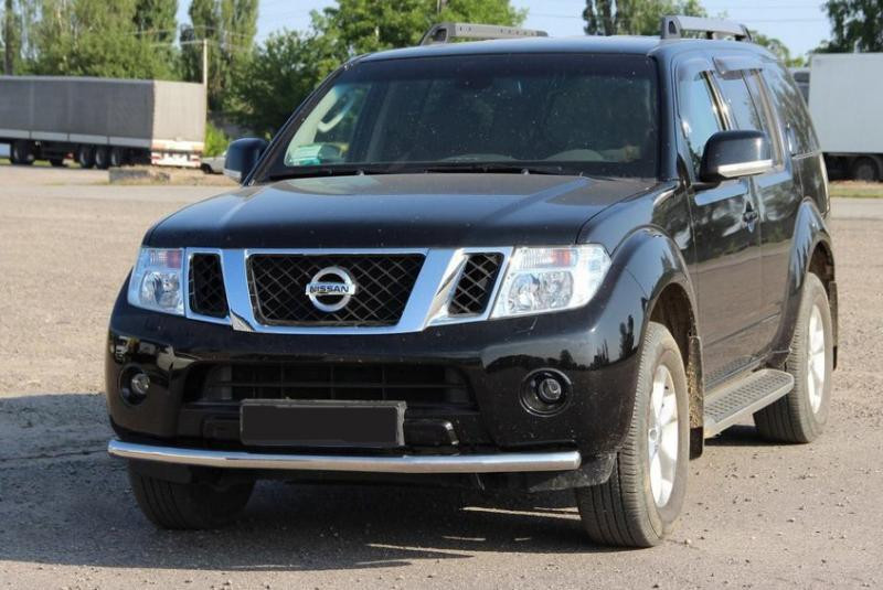 Купить Передняя защита ST008-1 (нерж) для Nissan Pathfinder R51 2005-2014 гг