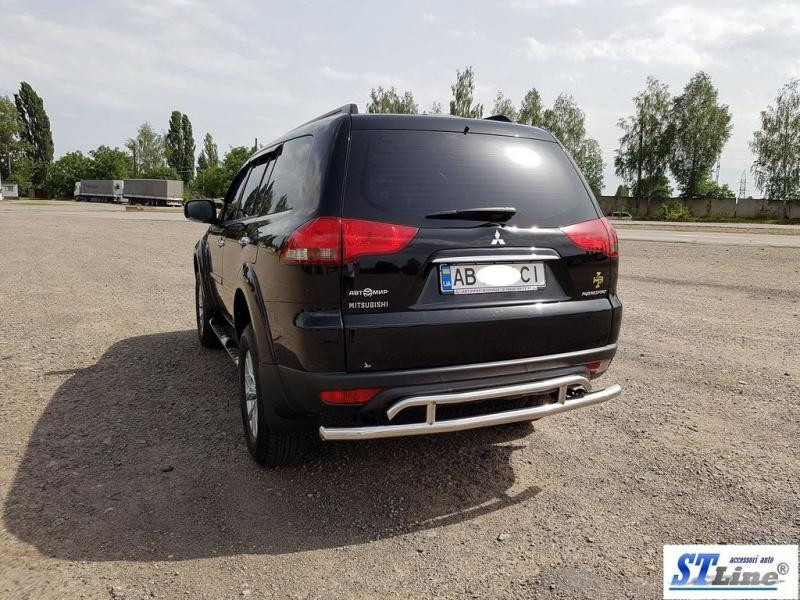 Купить Задняя защита AK002-2 (2 шт, нерж) для Mitsubishi Pajero Sport 2008-2015 гг