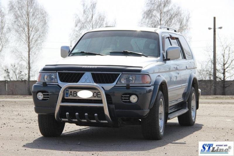 Купить Кенгурятник QT006 (нерж) для Mitsubishi Pajero Sport 1996-2007 гг