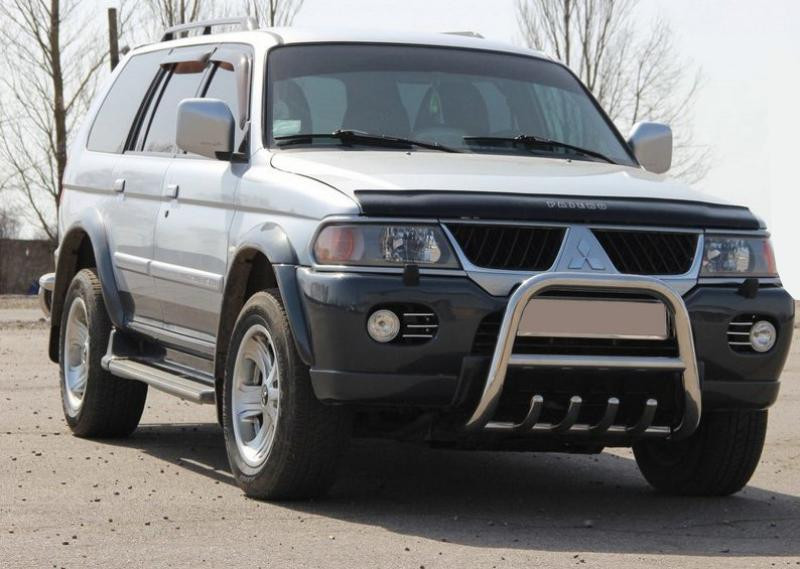 Купить Кенгурятник QT006 (нерж) для Mitsubishi Pajero Sport 1996-2007 гг