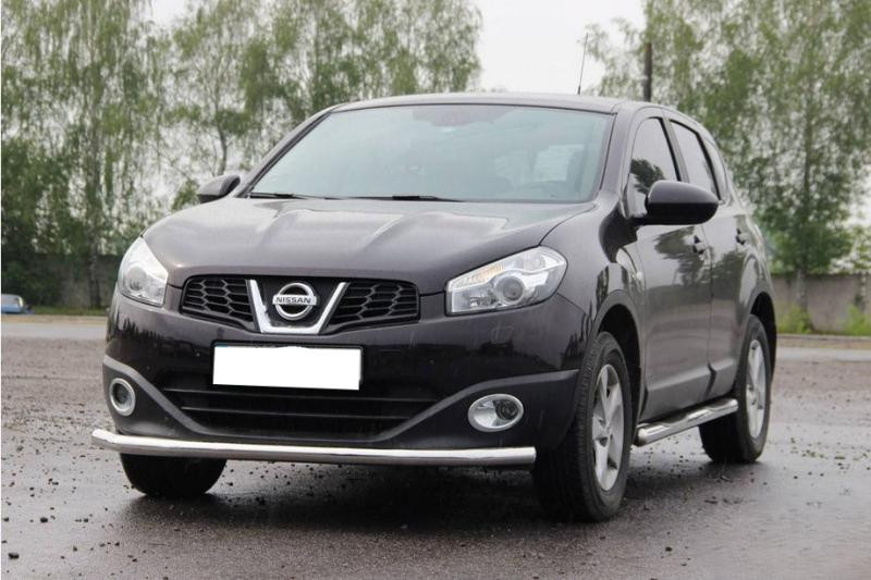 Купить Передний ус ST008 (нерж) 60 мм для Nissan Qashqai 2010-2014 гг