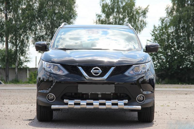 Купить Передняя защита ST015 (нерж) для Nissan Qashqai 2007-2010 гг