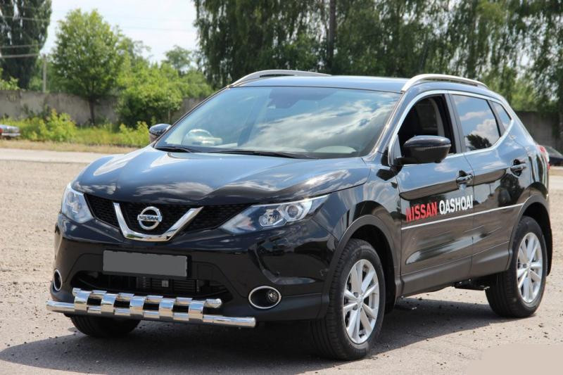 Купить Передняя защита ST015 (нерж) для Nissan Qashqai 2007-2010 гг