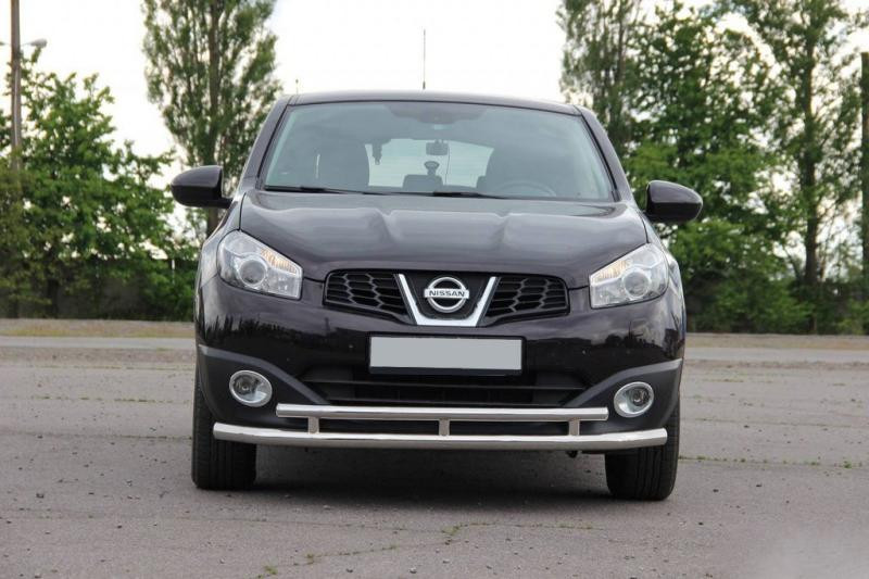 Купить Передний двойной ус ST016 (нерж) 51/42 мм для Nissan Qashqai 2010-2014 гг