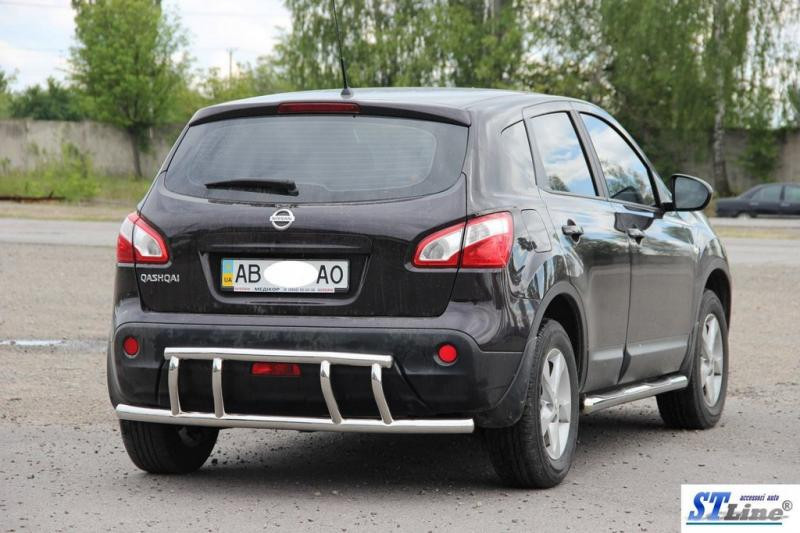 Купить Задняя дуга AK011 (нерж.) для Nissan Qashqai 2010-2014 гг