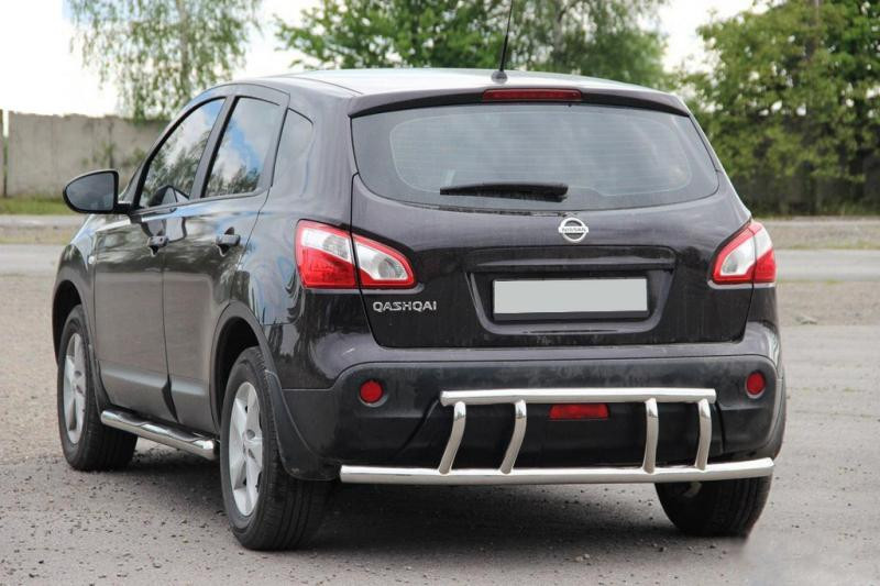 Купить Задняя дуга AK011 (нерж.) для Nissan Qashqai 2007-2010 гг