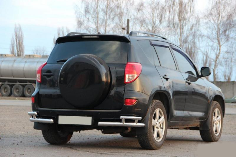 Купить Задние уголки AK003-double (2 шт., нерж) для Toyota Rav 4 2006-2013 гг