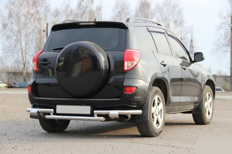 Купить Задняя защита AK005-2 (2 шт., нерж) для Toyota Rav 4 2006-2013 гг