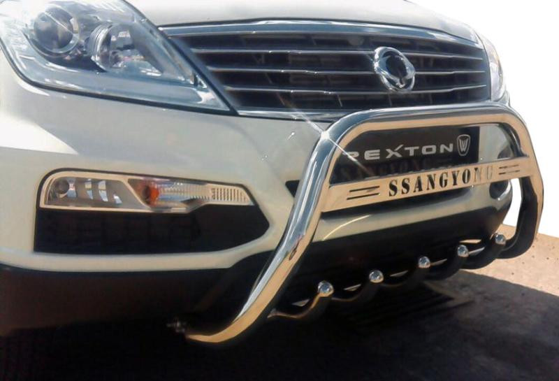Купить Кенгурятник WT004 (нерж) для SsangYong Rexton I 2001-2017 гг