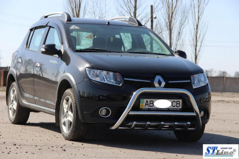 Купить Передняя дуга WT003 (нерж.) 60 мм для Renault Sandero 2013-2022 гг