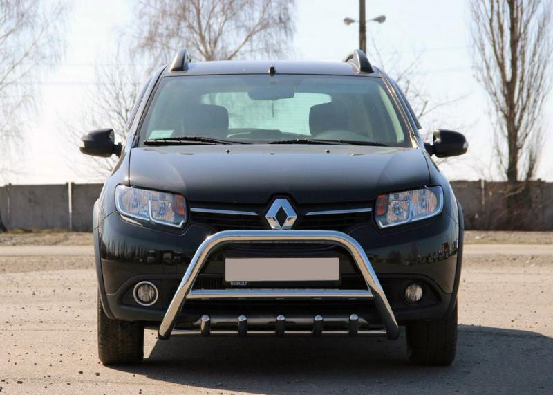Купить Передняя дуга WT003 (нерж.) 60 мм для Renault Sandero 2013-2022 гг