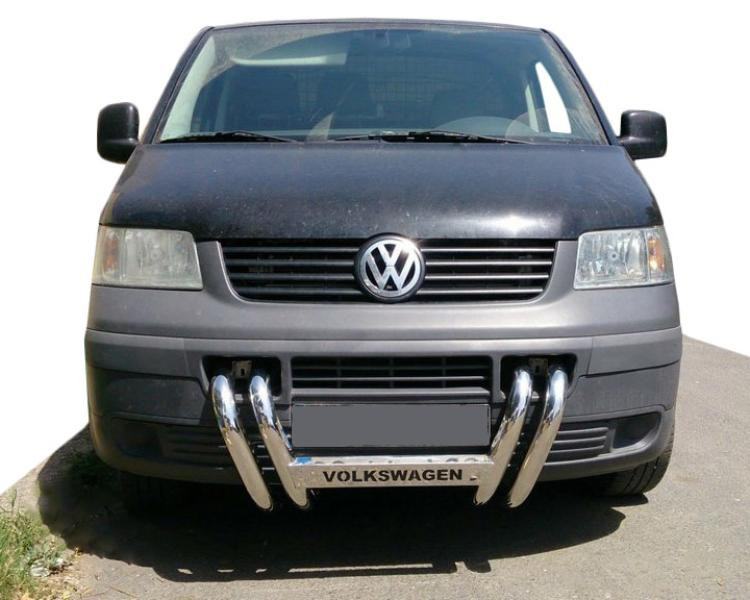 Купить Кенгурятник ST006-04 ноздри (нерж) для Volkswagen T5 Transporter 2003-2010 гг