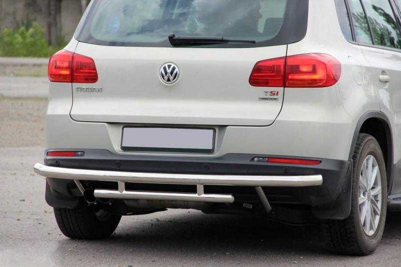 Купить Задняя защита AK002-2 (нерж) для Volkswagen Tiguan 2007-2016 гг
