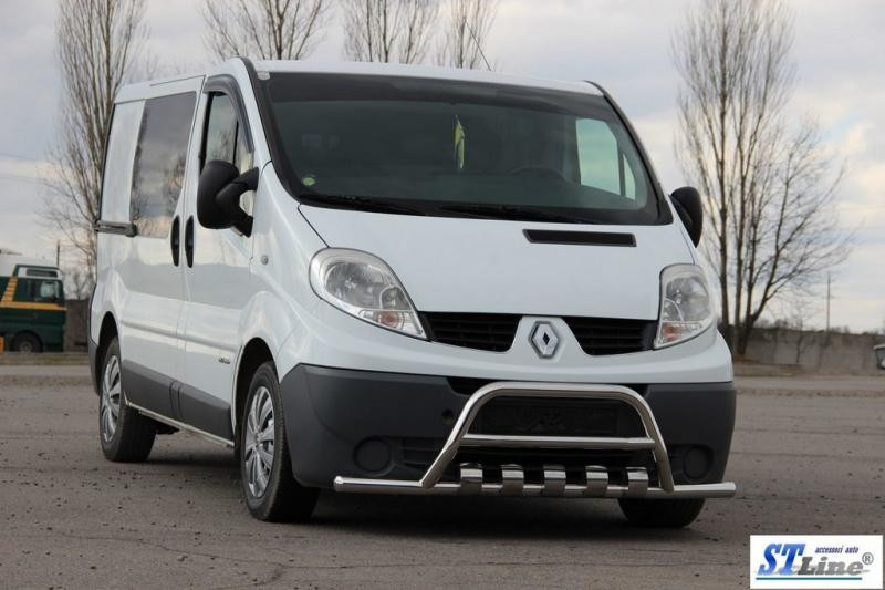 Купити Кенгурятник із вусами WT003-15 (нерж.) для Renault Trafic 2001-2015 рр