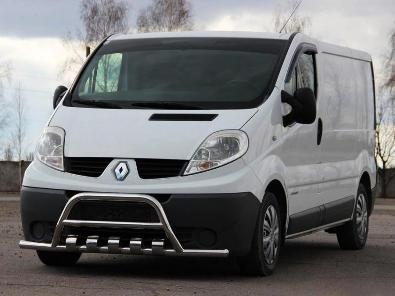Купити Кенгурятник із вусами WT003-15 (нерж.) для Renault Trafic 2001-2015 рр
