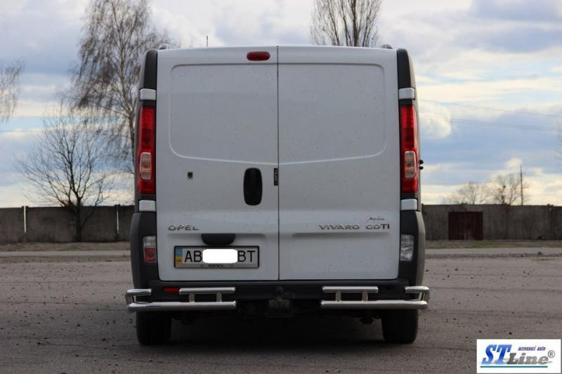 Купить Задняя защита AK003-Plus-2 (нерж) для Nissan Primastar 2002-2014 гг