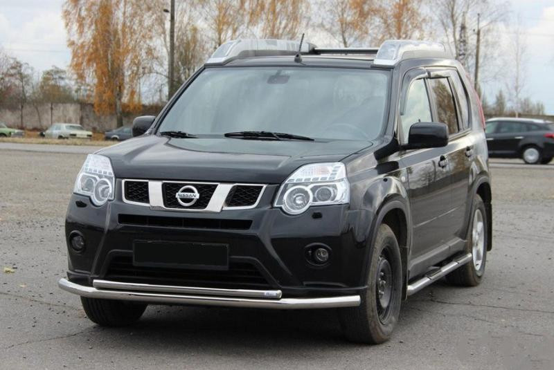 Купить Передняя защита ST014 (нерж) для Nissan X-trail T31 2007-2014 гг